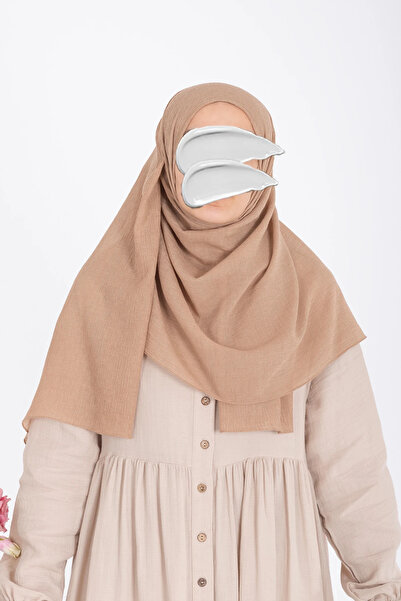 Lemaye Natural Crinkle Shawl - Milky Brown