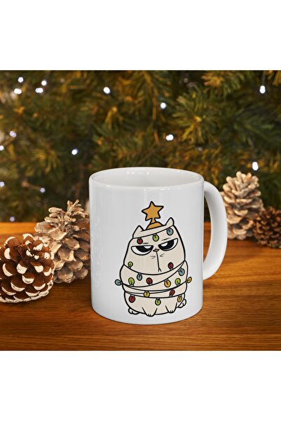 stickerino Cana cu Pisica de Craciun