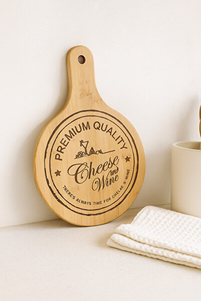 Bohemian Bamboo Cheese Presentation Plate 20X30 cm