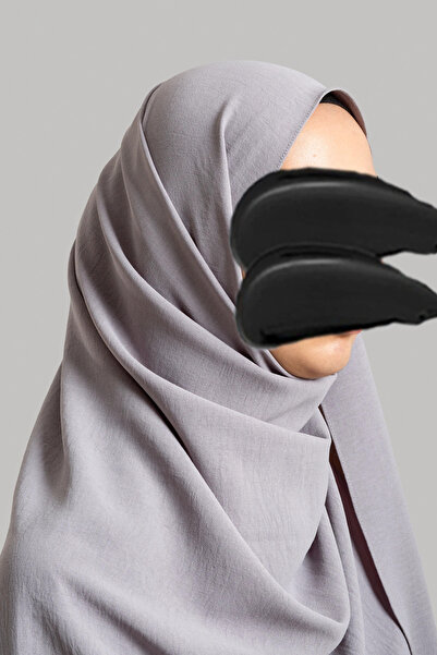 Lemaye Ayrobin Crepe Oversized Shawl - Light Gray