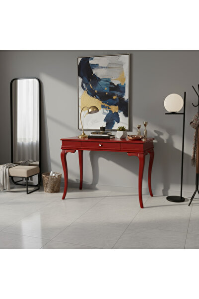 Wooding Mobilya 110 Cm Masif Rustik Kırmızı Dresuar