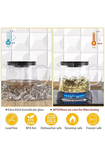 cc bin shihon 1-liter heat-resistant glass teapot