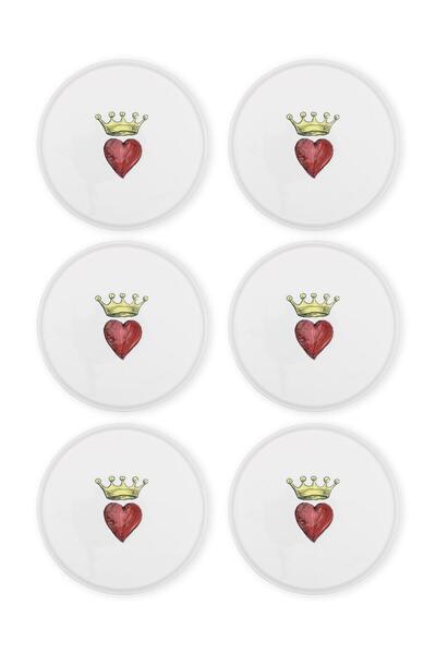 The Mia Luv Pasta Plate Set of 6 19 cm
