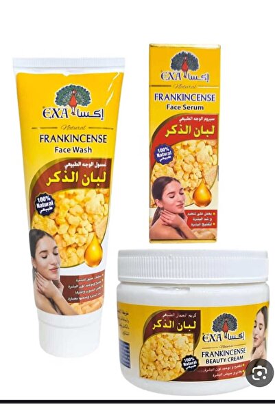 EXA Frankincense 3-piece set: face cream, serum, and face wash
