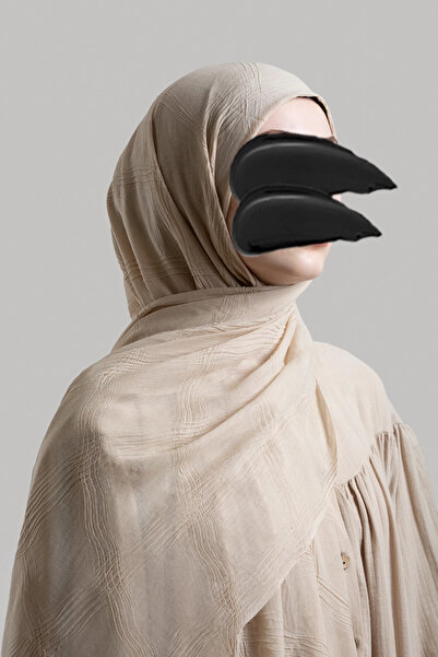 Lemaye Σάλι μουσελίνας με μποέμικο σχέδιο - Πέτρα