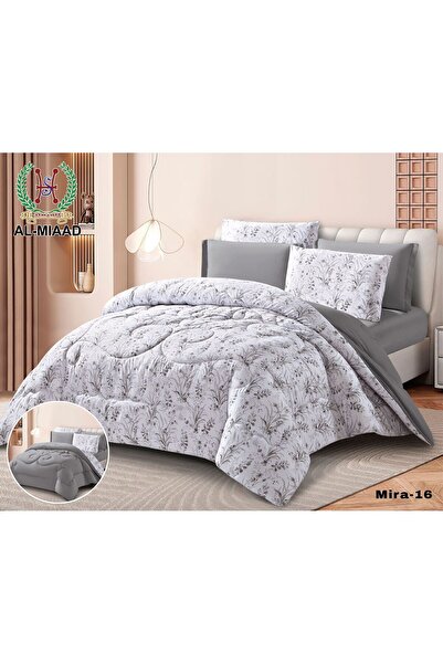 Moon Mira Double Bedspread Set, 6 Pieces, Embossed Design, by Qasr Al-Arayes