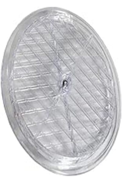 Bundeba Plastik Şeffaf Cam Menfez Doğalgaz Havalandırma Kapağı Çap 18 Cm