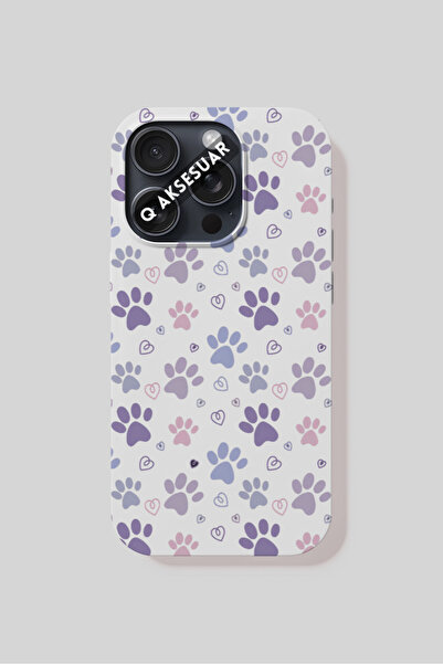 Q Aksesuar حافظة هاتف متوافقة مع آيفون 16 بلس بتصميم مور باتي - أبيض