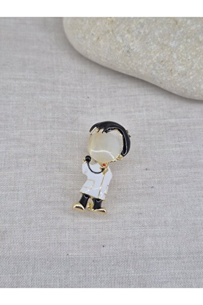 PİNA HEDİYELİK AKSESUAR Broş Doktor Hemşire Stetoskop Şekilli Hediye Yaka İğn...