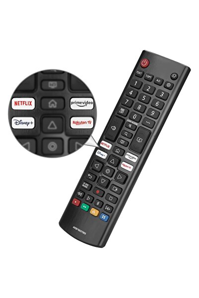 Parasource Black TV Remote for LG Smart (AKB76037605 / AKB76037601)
