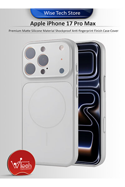 Wtech Apple iPhone 17 Pro Max 5G 2025 Matte Silicone Material with Anti-fingerprint Finish Case Cover