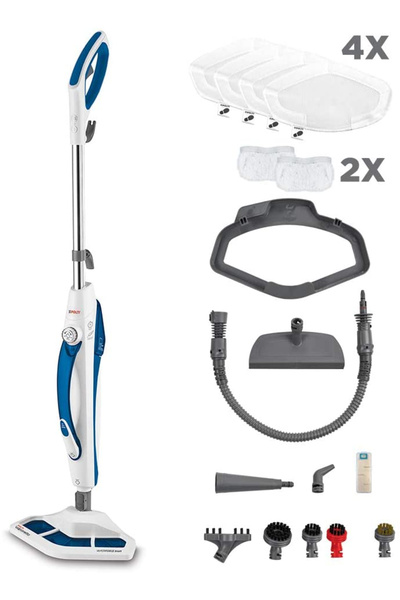 Polti Mop cu abur Vaporetto SV 460 Double, 17 în 1, 1500 W, 2,4 kg, Alb/Albastru