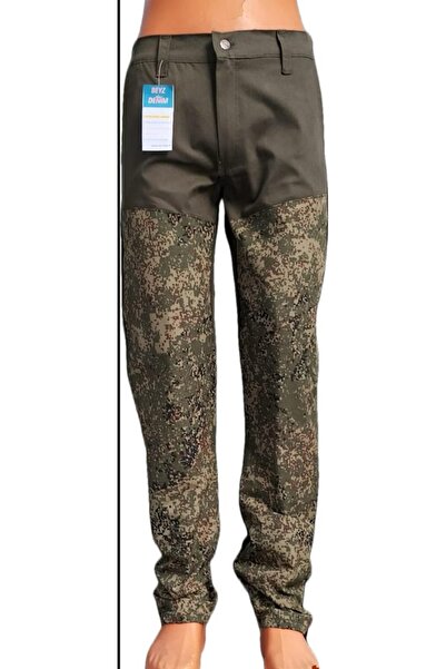 BeyzDenim Khaki Stretch Fabric Snap Camouflage Legs Waterproof Hunting Hunter Burlap Hiking Pants
