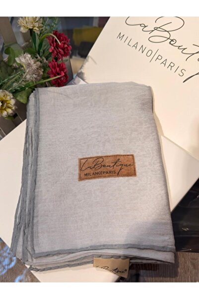 La Boutique Eşarp La Boutique Güz Yaz Serinliği Düz Bitkisel Şal