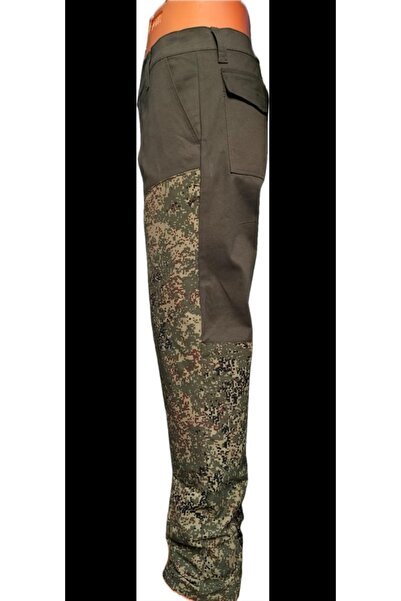 BeyzDenim Khaki Stretch Fabric Snap Camouflage Legs Waterproof Hunting Hunter Burlap Hiking Pants