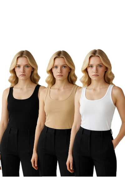 navesta Γυναικείο Σετ 3 τεμαχίων 100% βισκόζη με φαρδιά τιράντες Γυναικείο εσ...