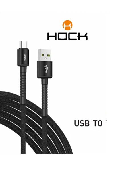 Hock Hook 1m Charging Cable for iPhone, Type-C and Micro, Cut, Heat and Fire Resistant Fabric