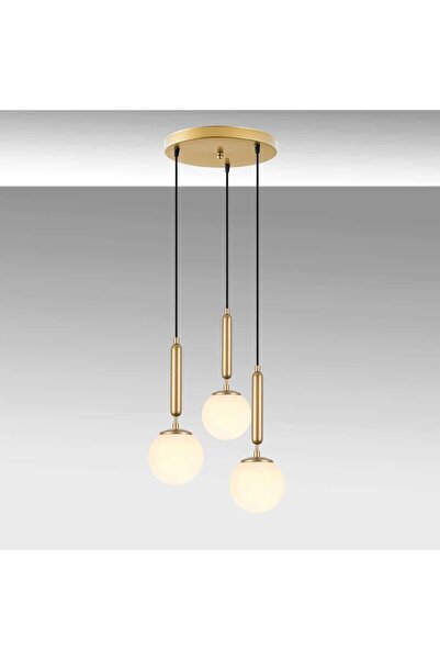 NO BRAND LED Pendant, Trilight, Gold, 3xE27