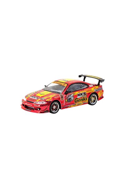 Tarmac Macheta auto Nissan Hks Hiper Silvia Rs-2 Rosu 1:64 Works