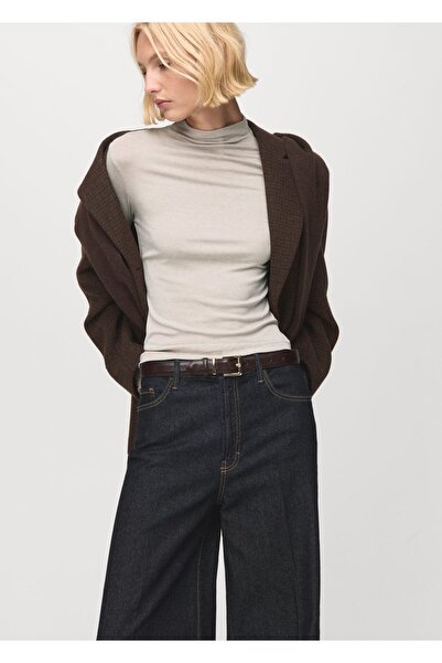 MANGO Woman Dik yaka tişört