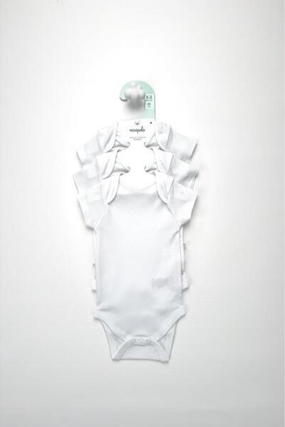 Modella Life Baby Unisex, Baby Short Sleeve 100% Cotton 3-Piece Snap-On Bodysuit