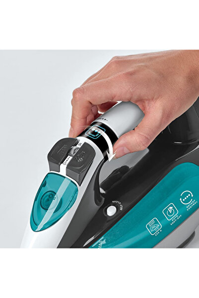 Vaporella Polti Quick & Slide QS220 – Steam Iron, 2400W, 250g Jet, Gray/Green