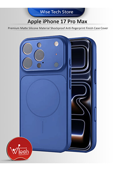 Wtech غطاء حماية من السيليكون غير اللامع لهاتف Apple iPhone 17 Pro Max 5G 202...