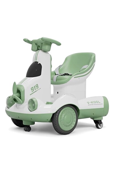 ALBADER Electric Multi-Functional Scooter for Kids with Music and Lights, 4-Wheel Electric Balance Scooter