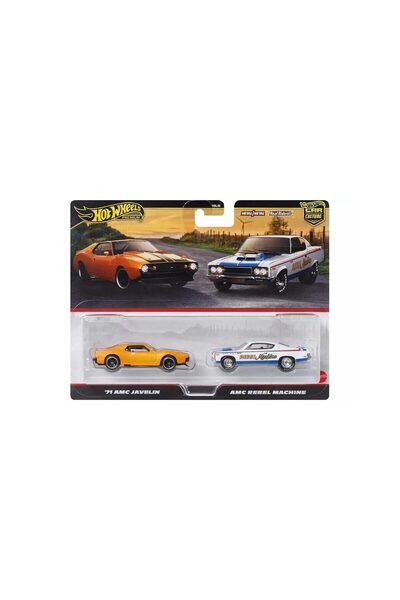 HOT WHEELS Machete auto, pachet de 2, Amc Javelin 1971 și Amc Rebel Machine, ...