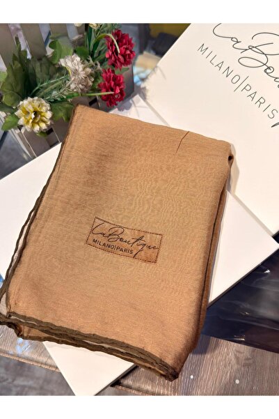 La Boutique Eşarp La Boutique Güz Yaz Serinliği Düz Bitkisel Şal
