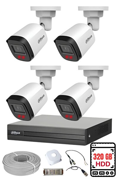 DAHUA 4 Kameralı 2MP Full HD Güvenlik Kamera Seti 320 GB HDD Dahil