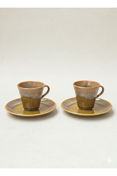 AENLINE HOME Handmade Ceramic 2-Person Coffee Cup Set
