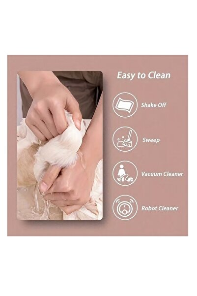 Generic Round faux fur rug, soft polyester, suitable for children's rooms and small pets, 90 cm diameter