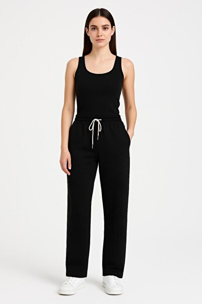 Erzani Kids سروال طويل بخصر مرتفع مع جيوب على شكل نجوم وحزام خصر ورباط