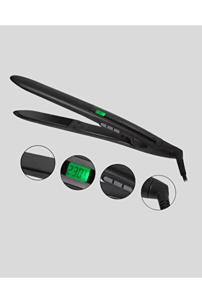 shopwave Heat Adjustable Hair Straightener Titanium Ceramic Plate, Digital Display