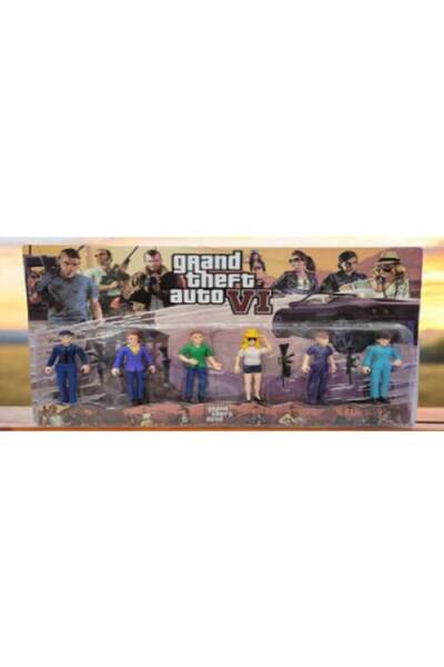 Pitikot Set of 6 toy racing/character figurines, multicolor, 49×30 cm, ages 3+