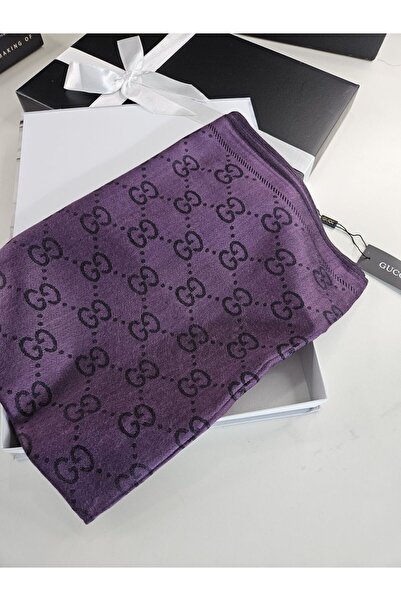 Shiva Scarfs Șal din mătase de cașmir cu model G, cu două fețe, din bumbac mo...