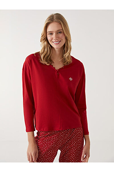 LC Waikiki V-Neck Printed Women's Pajama Set