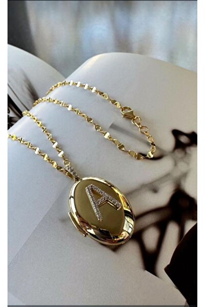 by milo jewellery Heartlıne Madalyon Altın Kolye