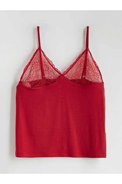 LC Waikiki V-Neck Lace Detailed Women's Shorts Pajama Set