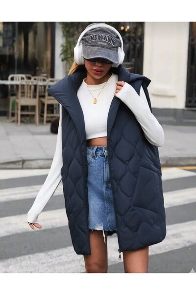 MODA سترة طويلة بغطاء للرأس من كايبتون