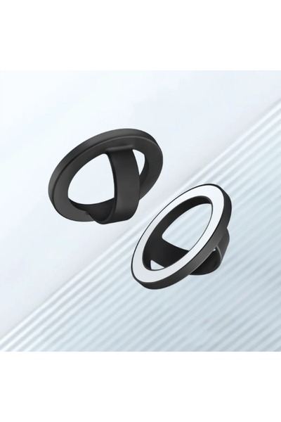 Vikefon black Portable Silicone Magnetic Phone Back Mount Phone Ring Holder for Magsafe iPhone 16 15 14 13 1
