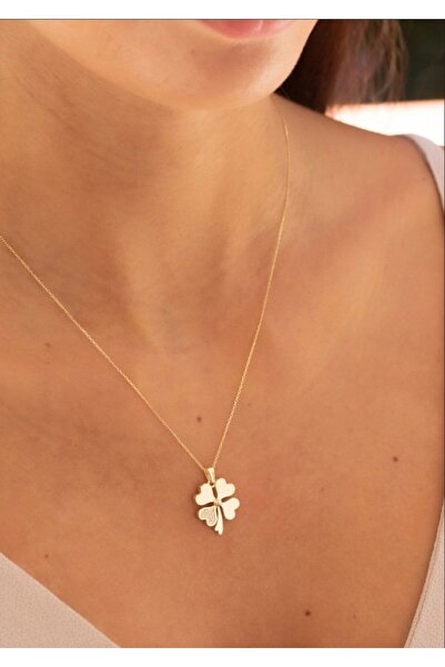 by milo jewellery Altın Yonca Kolye