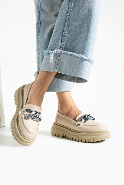 ALTAY SHOES Altay ayakkabı zincir detaylı Loafer rahat kalıp
