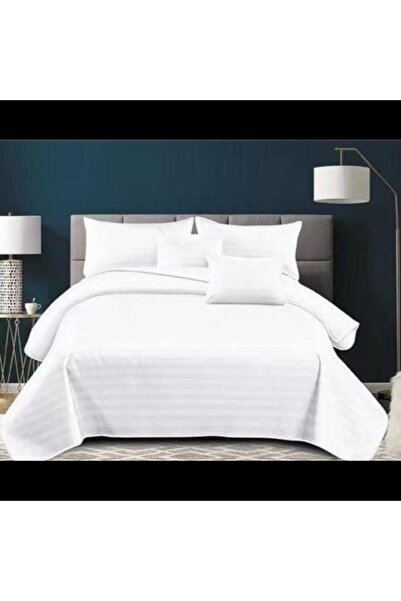 OEM Bedding with Elastic, 4 Pieces, 180×200 cm, Egyptian Damask UNI, for Double Bed, with 2 Pillowcases