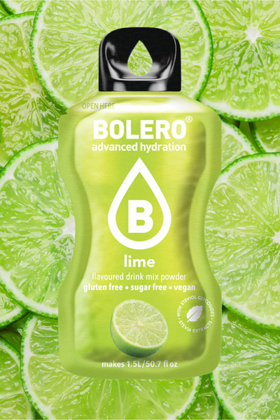Bolero Advanced Hydration Drink Lime Flavored Water Moisturizer (12 Sticks)