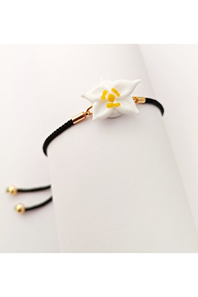 ADAMODART Orchid Murano Glass Beaded Adjustable Drawstring Bracelet