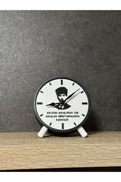 Stor Atatürk Temalı 3D Baskı Masa Saati-Öğretmenler günü hediyesi