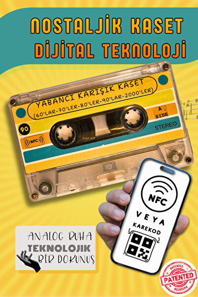 Temassız -NFC- Kaset Yabancı Karışık Şarkılar Nostaljik Retro Hediye