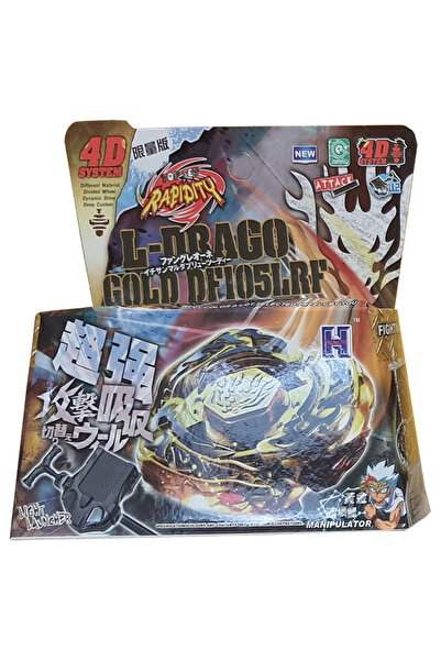 OEM 4D Rapidity dart, metal and plastic, L-Drago Gold DF105LRF, Attack, with launcher and metal tip